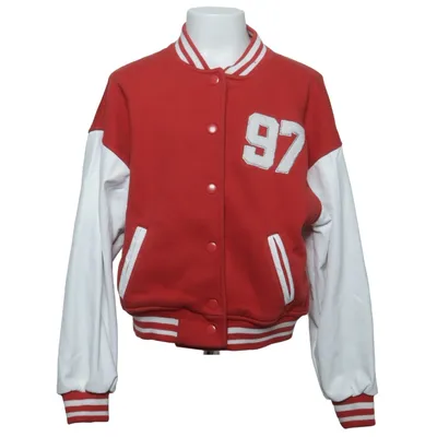 Collegejakke (Rød, Hvid) fra Blukids Bomuld, Polyester