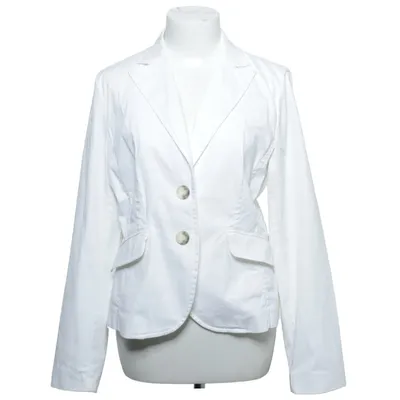 Blazer (Blanc) de Oui Set Coton, Élasthane