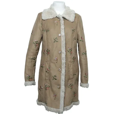 Shearlingjakke (Beige, Flerfarvet)