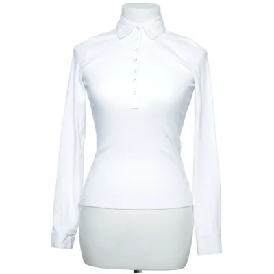 T-shirt manches longues (Blanc) de GANT Woman Coton, Élasthane
