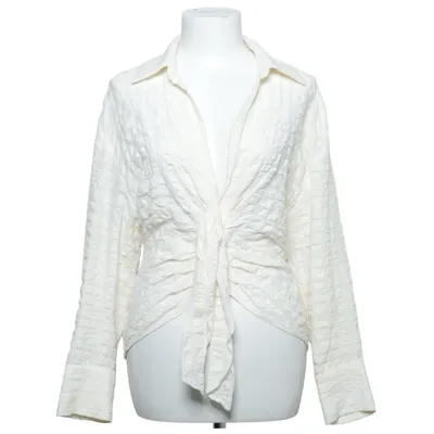 Blouse (White) from Zara Cotton, Polyester