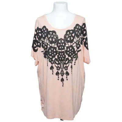 Top (Pink, Black) from PPT Style Cotton, Elastane