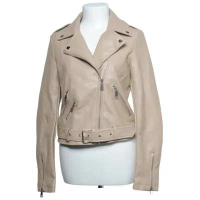 Veste de motard (Beige) de Cherry Koko Polyester, Polyuréthane, Viscose