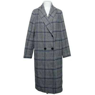 Coat (Gray, Blue, Black) from Helene Berman London Acetate, Acrylic, Polyester