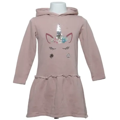 Capuchon jurk (Roze) van Vertbaudet Katoen, Polyester