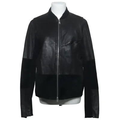 Leren jack (Zwart) van V Ave Shoe Repair Leer
