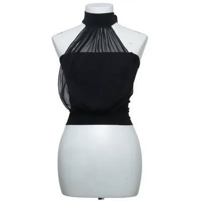 Haltertop (Zwart) van Logo Elastaan, Polyester
