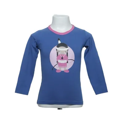 Long sleeve T-shirt (Blue, Pink) from Me&i Cotton, Elastane