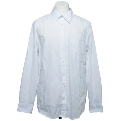 Shirt (White, Blue) from Reward Cotton, Polyester
