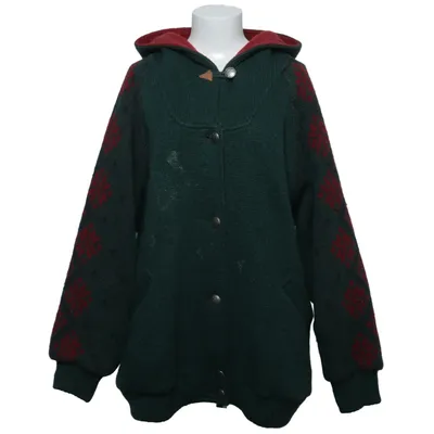 Cardigan (Groen, Rood) van Álafoss Wol