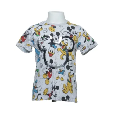 T-shirt (Gray, Multicolored) from Disney Mickey Mouse Cotton, Polyester