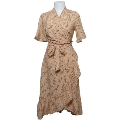 Wrap dress (Beige, Black) from Retro & Icone