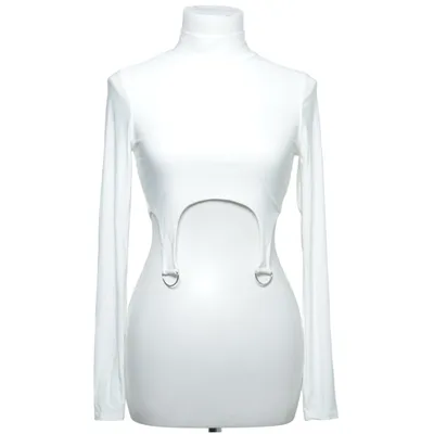 Crop top (White) from Missy Empire Elastane, Polyester