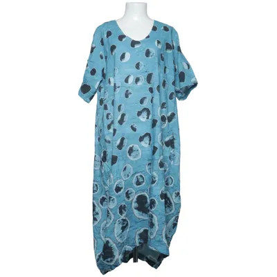 Jurk (Blauw, Zwart, Wit) van Kekoo Design Katoen, Linnen