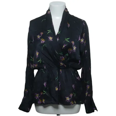 Wrap blouse (Black, Multicolored) from Graumann Silk
