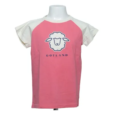T-shirt (Roze, Wit) van Gotland Katoen