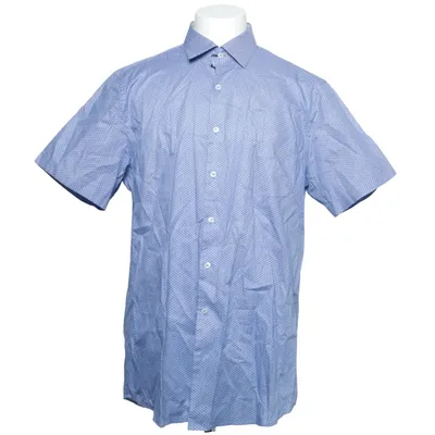 Kortärmad skjorta (Blå, Vit) från Dressmann Bomull