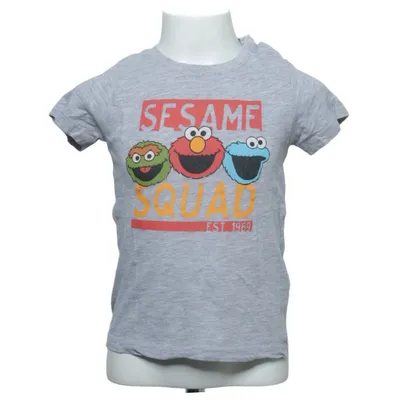 T-shirt (Gris, Multicolore) de Sesame Street Coton biologique, Viscose