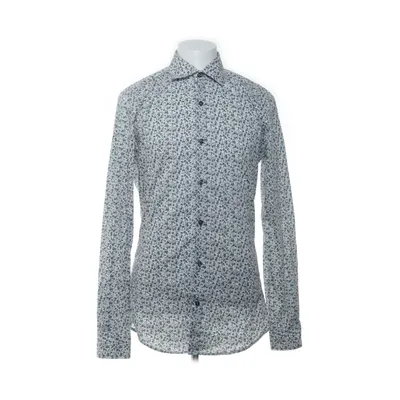 Shirt (Blauw, Wit, Meerkleurig) van Dressmann Katoen, Elastaan, Polyamide