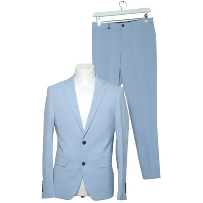 Jakkesæt (Blå) fra Lindbergh White Elastan, Polyester, Viscose