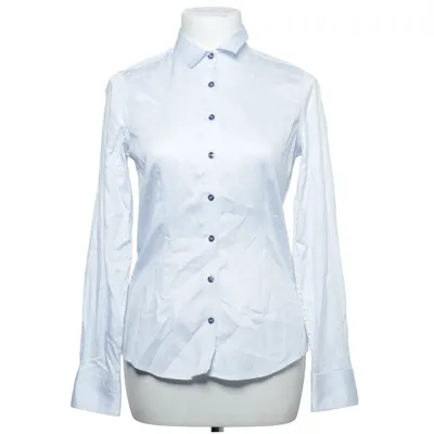 Shirt (Blauw) van Stenströms Katoen, Elastaan