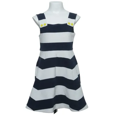Jurk (Blauw, Wit) van Mini Boden Katoen, Elastaan, Polyester