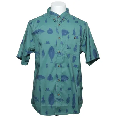 Korte mouwen shirt (Groen, Blauw) van Kavu Elastaan, Polyester