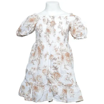 Klänning (Vit, Brun, Flerfärgad) från Newbie by KappAhl Bomull