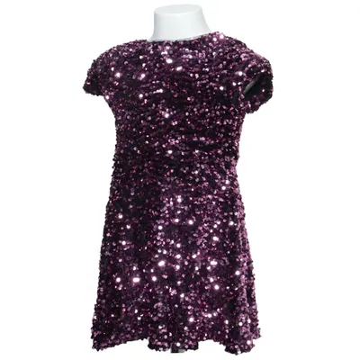 Robe de cocktail (Violet, Noir) de Zara Coton