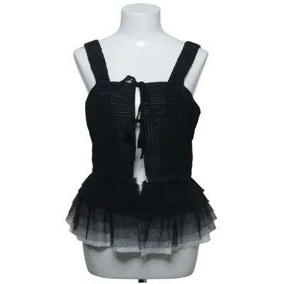 Tank Top (Black, White) from H&M Studio Cotton, Polyester, Viscose