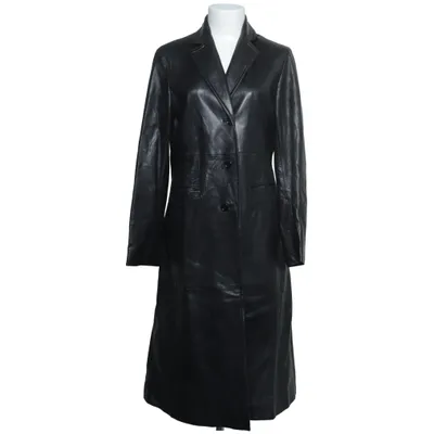 Veste longue en cuir (Noir) de Escada Sport Cuir, Viscose
