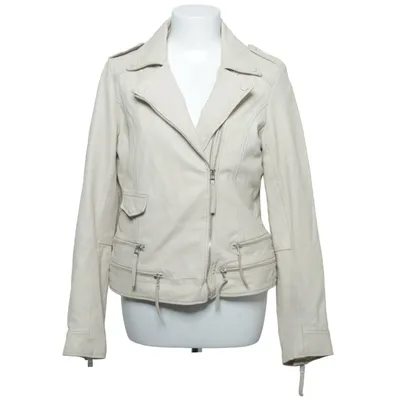 Læderjakke (Beige) fra BSB Jeans Læder