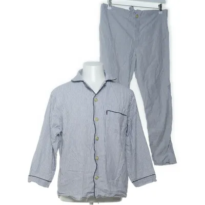 Pyjamas (Vit, Blå) från Lexington Bomull