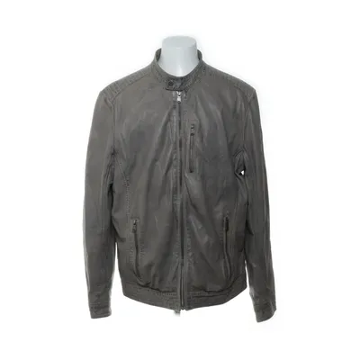 Läderjacka (Brun) från Engbers Bomull, Skinn, Polyester