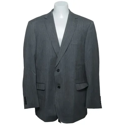 Blazer (Grå) fra Dressmann Premium Collection Polyester, Viscose, Uld