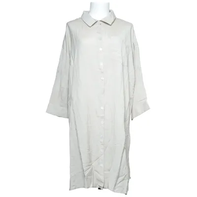 Robe chemise (Beige) de Zhenzi Coton, Lin, Viscose