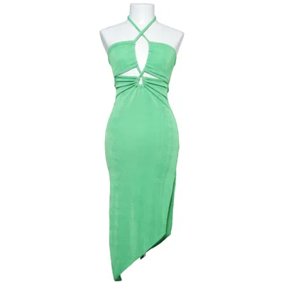 Halterneck-kjole (Grøn) fra AsYou Elastan, Polyester
