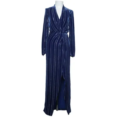 Aftonklänning (Blå, Silverfärgad) från H&M Studio Metallfiber, Polyester, Silke, Viskos