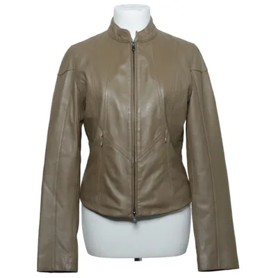 Leather jacket (Beige) from Bata and More Cotton, Leather, Polyester