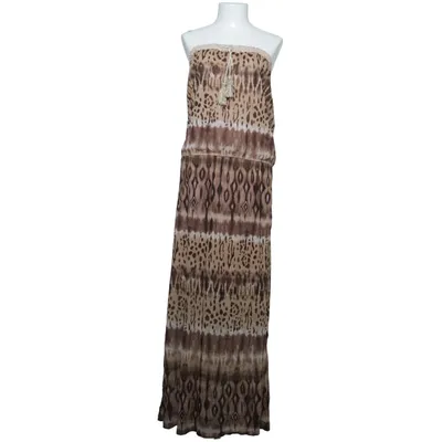 Maxi dress (Brown, Beige) from Buch Copenhagen Cotton, Polyester