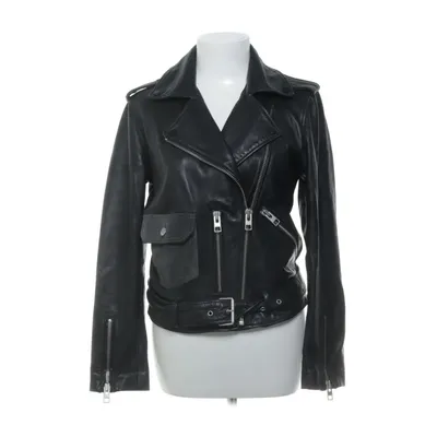 Biker jacket (Black) from Allsaints Cotton, Leather, Polyester, Viscose