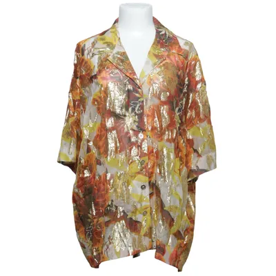 Kortärmad skjorta (Gul, Orange, Flerfärgad) från Topshop Metallfiber, Viskos