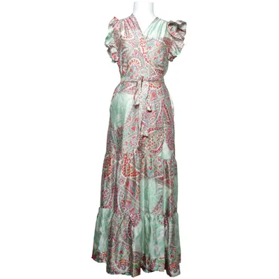Maxi jurk (Wit, Meerkleurig) van Azzurro Polyester, Viscose