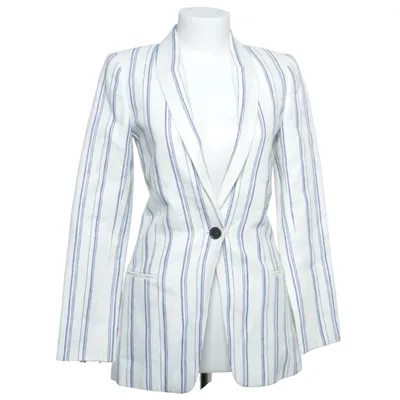 Blazer (White, Blue) from By Malene Birger Cotton, Linen