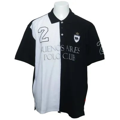 Polo shirt (Black, White) from Signum Cotton