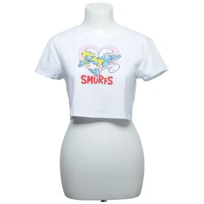 T-shirt (Wit, Meerkleurig) van The Smurfs Katoen, Elastaan