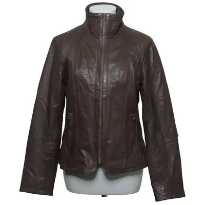 Lederjacke (Braun) von Otto Kern Baumwolle, Leder, Polyester, Viskose