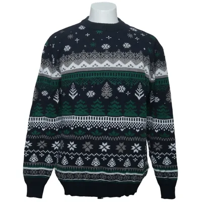 Christmas sweater (Blue, Green, White) from Rebel Acrylic, Recycled cotton, Recycled polyester
