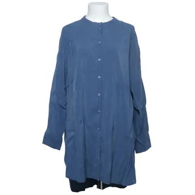 Shirt dress (Blue) from Zizzi Polyester, Viscose