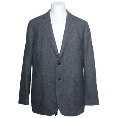 Blazer (Gray) from Dressmann Polyester, Viscose, Wool